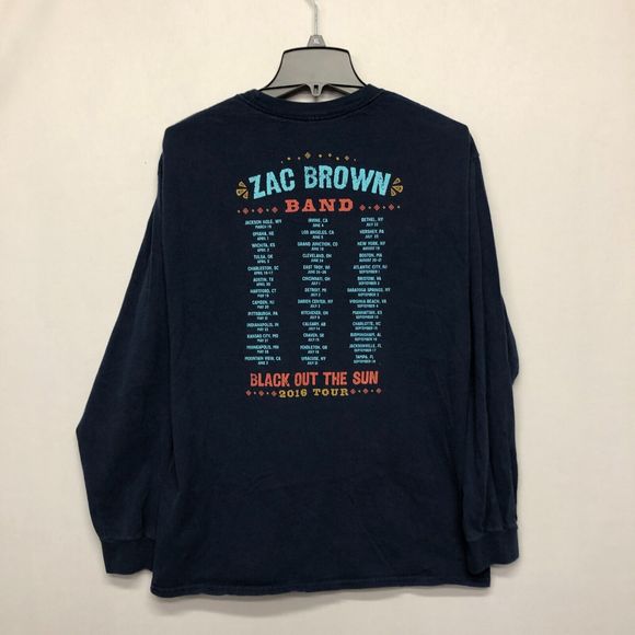 Zac Brown Band Black Out The Sun 2016 Tour T-Shirt Tee Adult Size Large B242 -22 - Picture 9 of 12